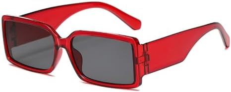 

Винтажные прямоугольные панк-солнцезащитные очки для мужчин, модные квадратные оправы, солнцезащитные очки для женщин, зеленые и черные, защита от ультрафиолета UV400 MTZJH, Red