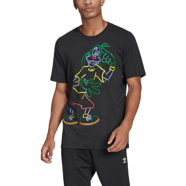 Футболка adidas originals x Disney Crossover Cartoon Printing Casual Breathable Sports Short Sleeve Black, черный — фото 2