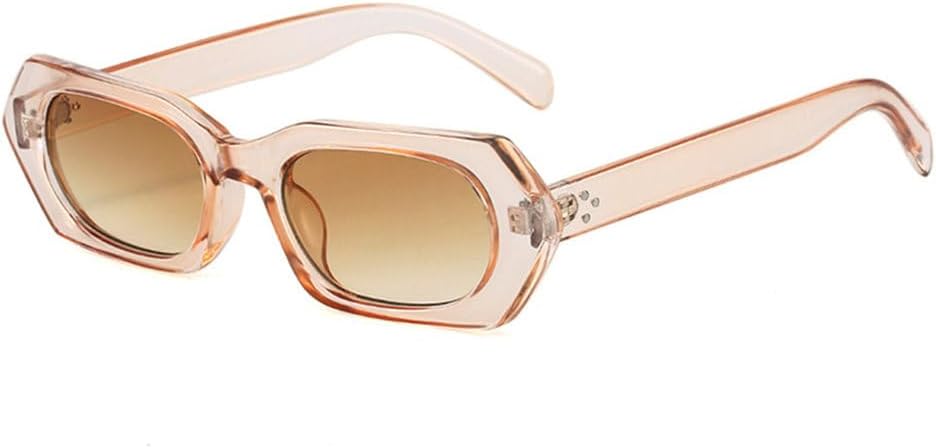 

Солнцезащитные очки Polygon для женщин, модные, с заклепками, декоративные, с защитой от УФ-излучения UV400; солнцезащитные очки для мужчин, темно-зеленые TYUVIVO, Champagne Tea