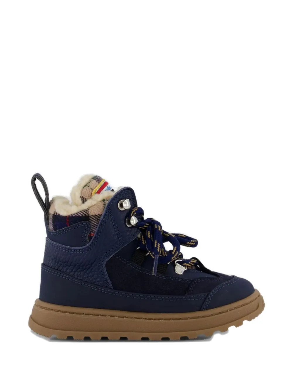 Ботинки с тартановыми вставками Dsquared2 Kids, синий — фото 2