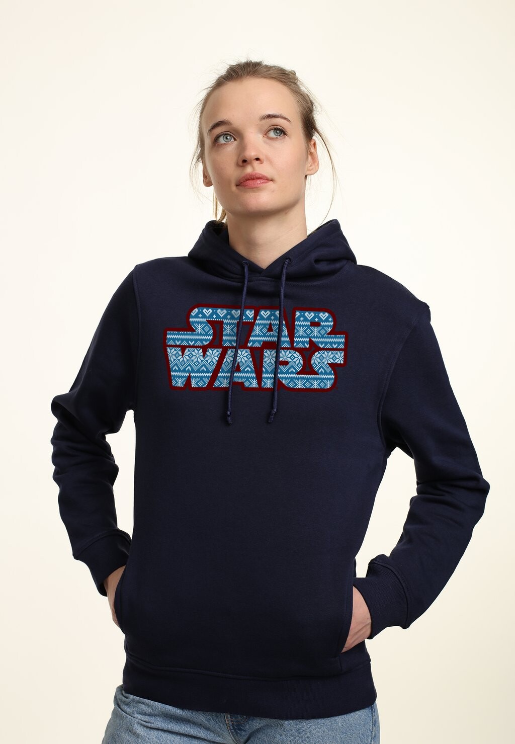 

Толстовка с капюшоном STAR WARS: CLASSIC FAIRISLE LOGO Star Wars, темно-синий