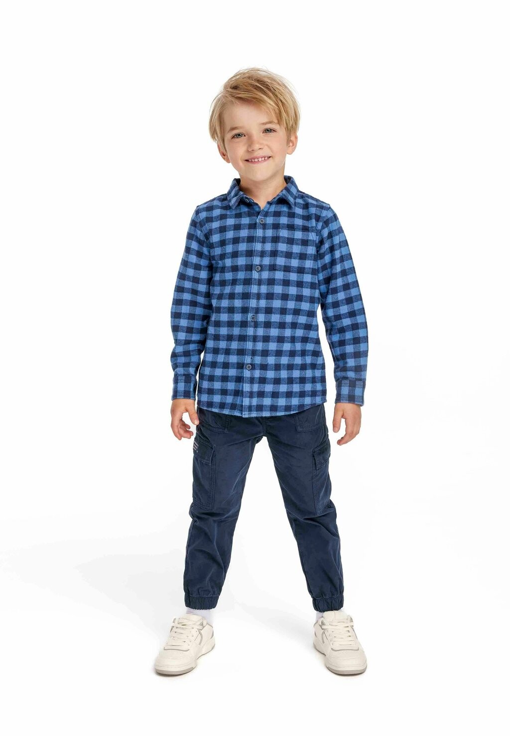 

Рубашка CHECK STANDARD MINOTI, цвет blue navy