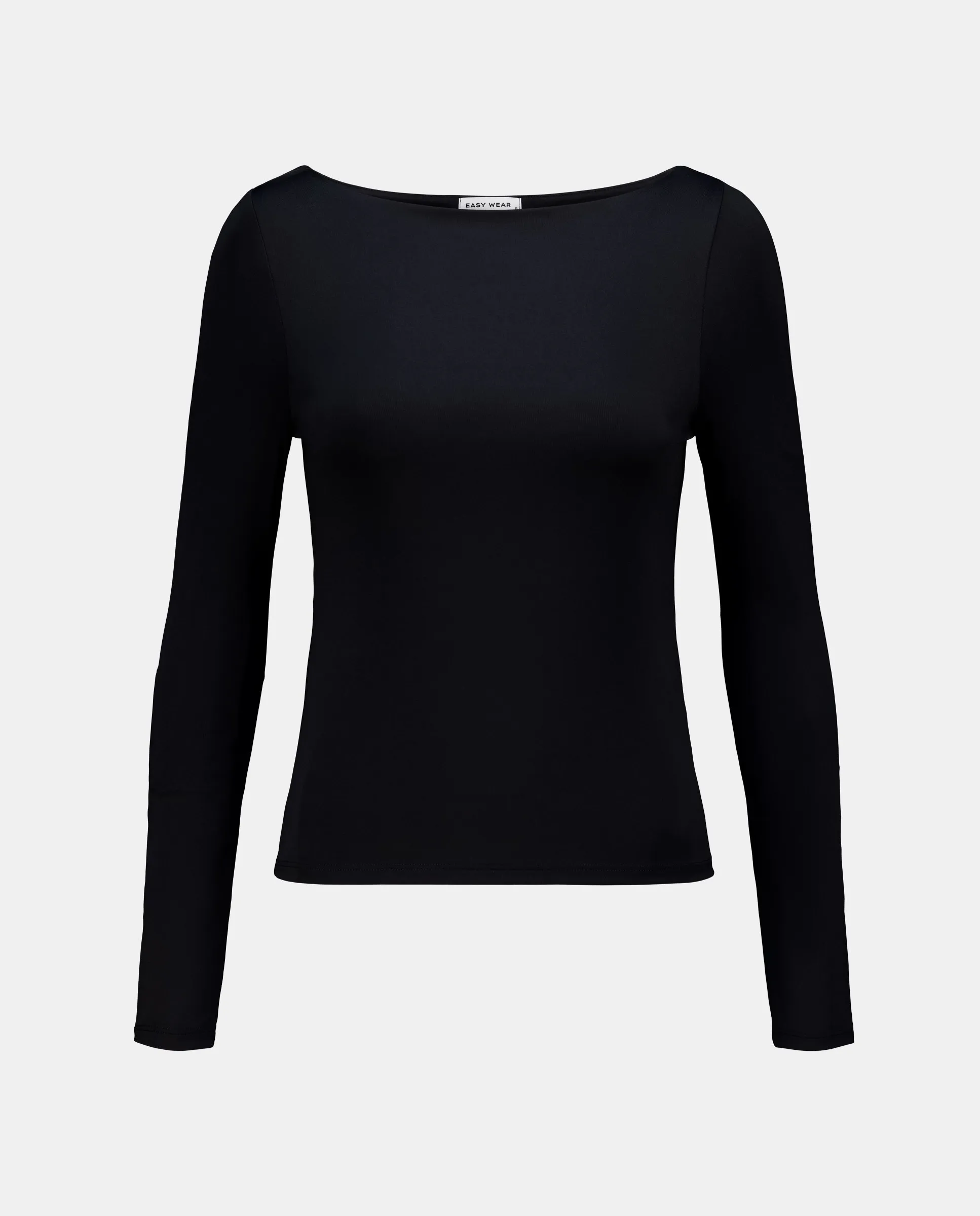 

Женская футболка с длинным рукавом и лодочкой Easy Wear, черный