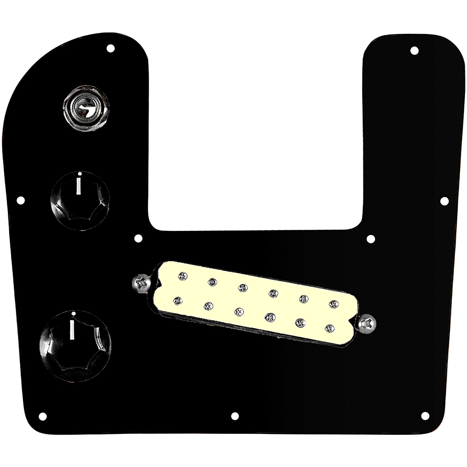 

920d Custom Rogue Lap Steel Нагруженная накладка с выдержанным белым звукоснимателем Polyphonics Black