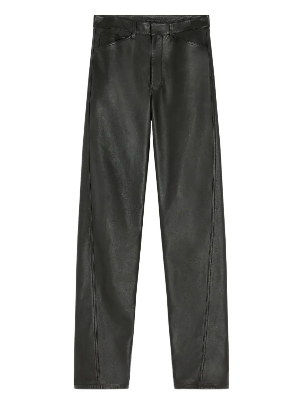 

Кожаные брюки Twisted с карманами LEMAIRE, черный