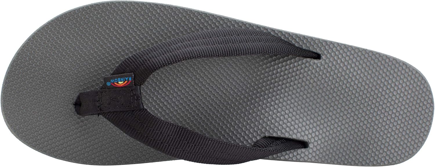Мужские сандалии Rainbow Single Layer Soft Top 1" с верхом из мягкого материала и ремешком из нейлона, наполненным EVA Rainbow Sandals, черный/серый — фото 3