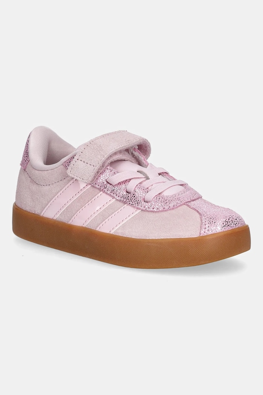 

Детские замшевые кроссовки VL COURT 3.0 Adidas, розовый