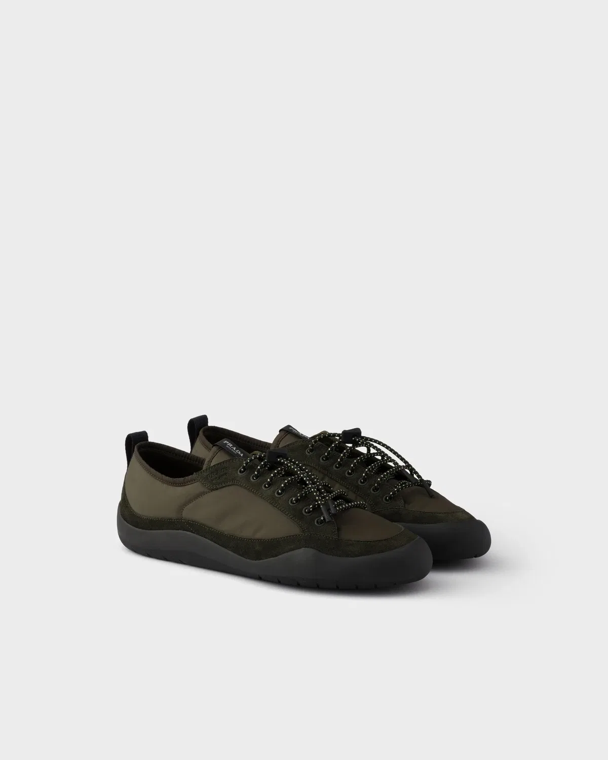 Кроссовки Speedrock из переработанного нейлона и замши Prada, хаки