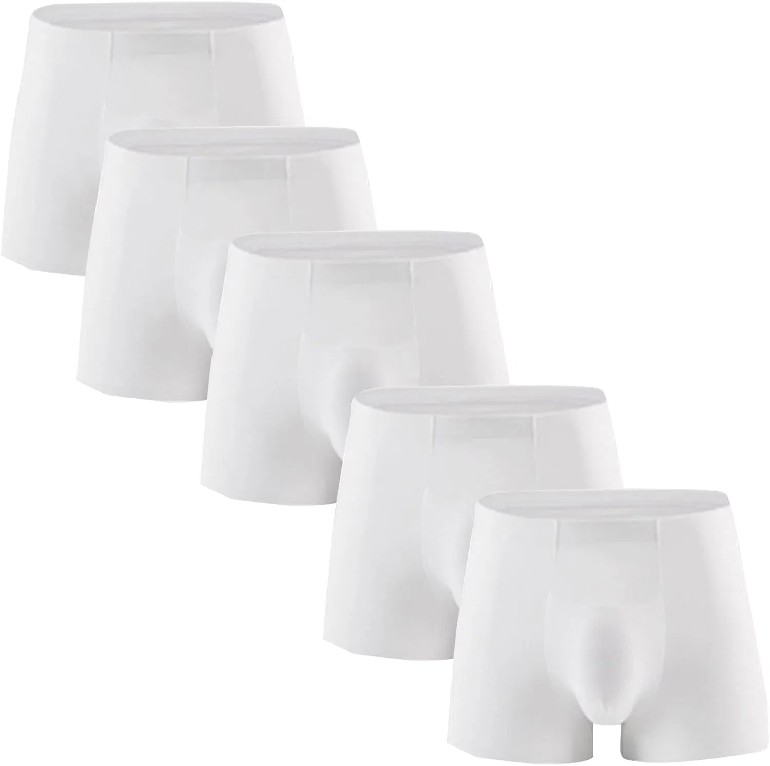 Боксеры шелковистые Men'S Underwear, белый, 5 шт