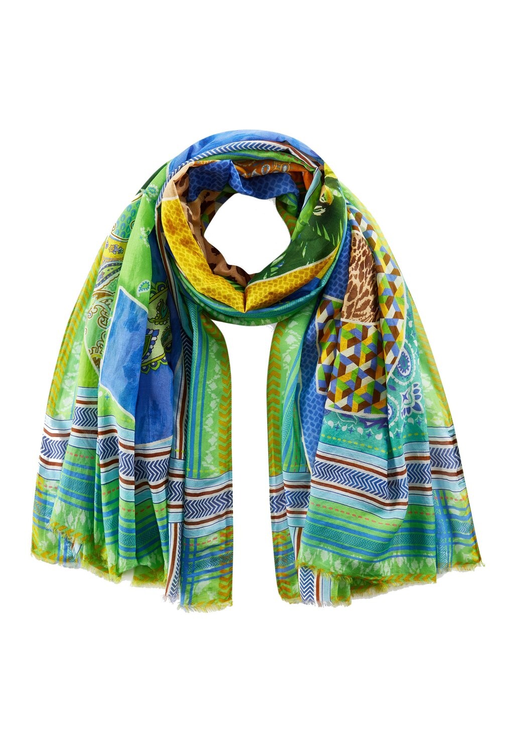 

Шарф EDLER EYECATCHER MIT PLAKATIVEM SPLASH PRINT Codello, зеленый