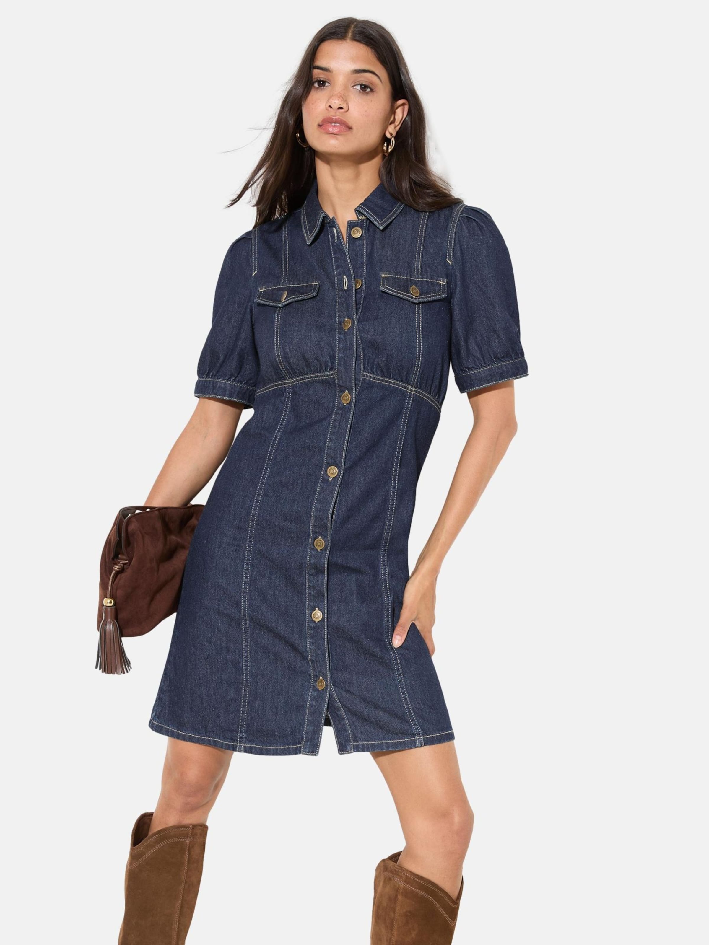 

Friends Like These Рубашка-платье в темно-синем цвете