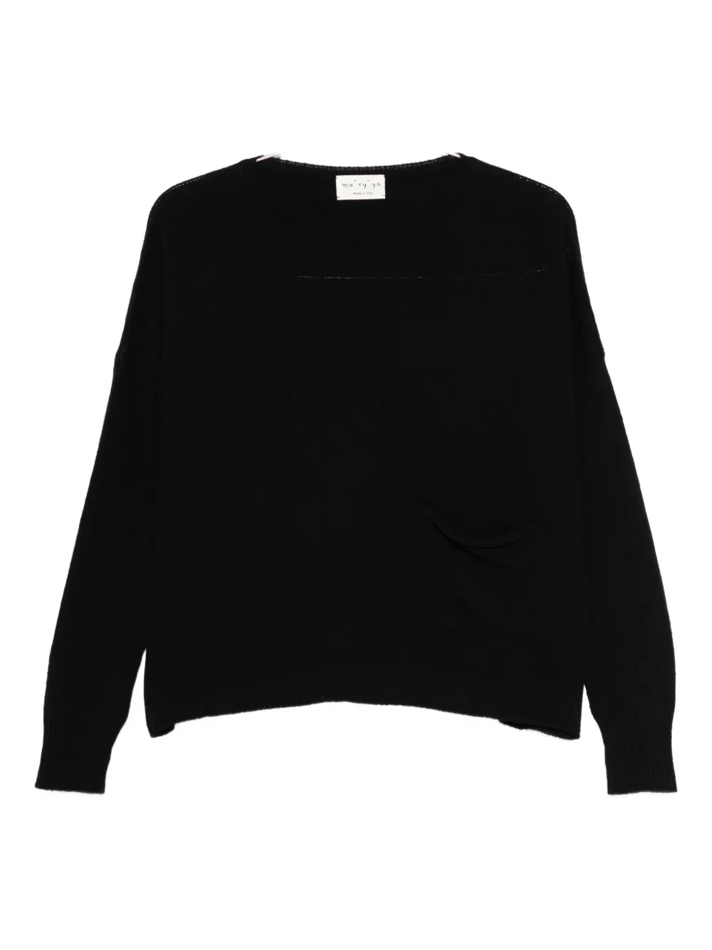 

Свитер с накладным карманом Ma'Ry'Ya, черный