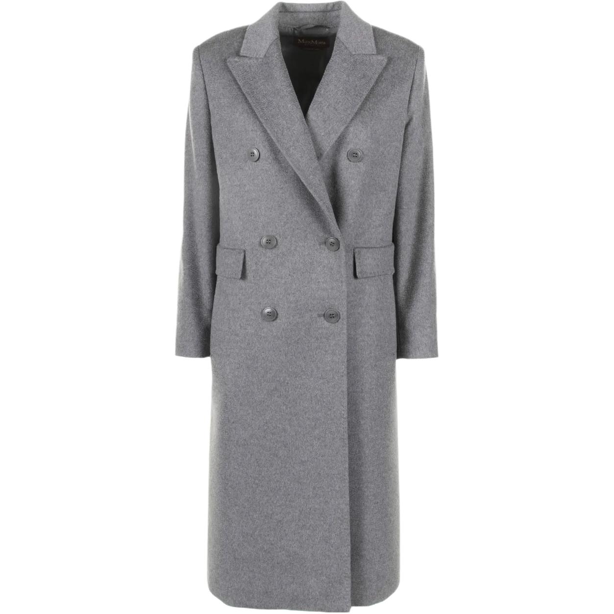 

Двубортное пальто с длинными рукавами MaxMara Studio, серый