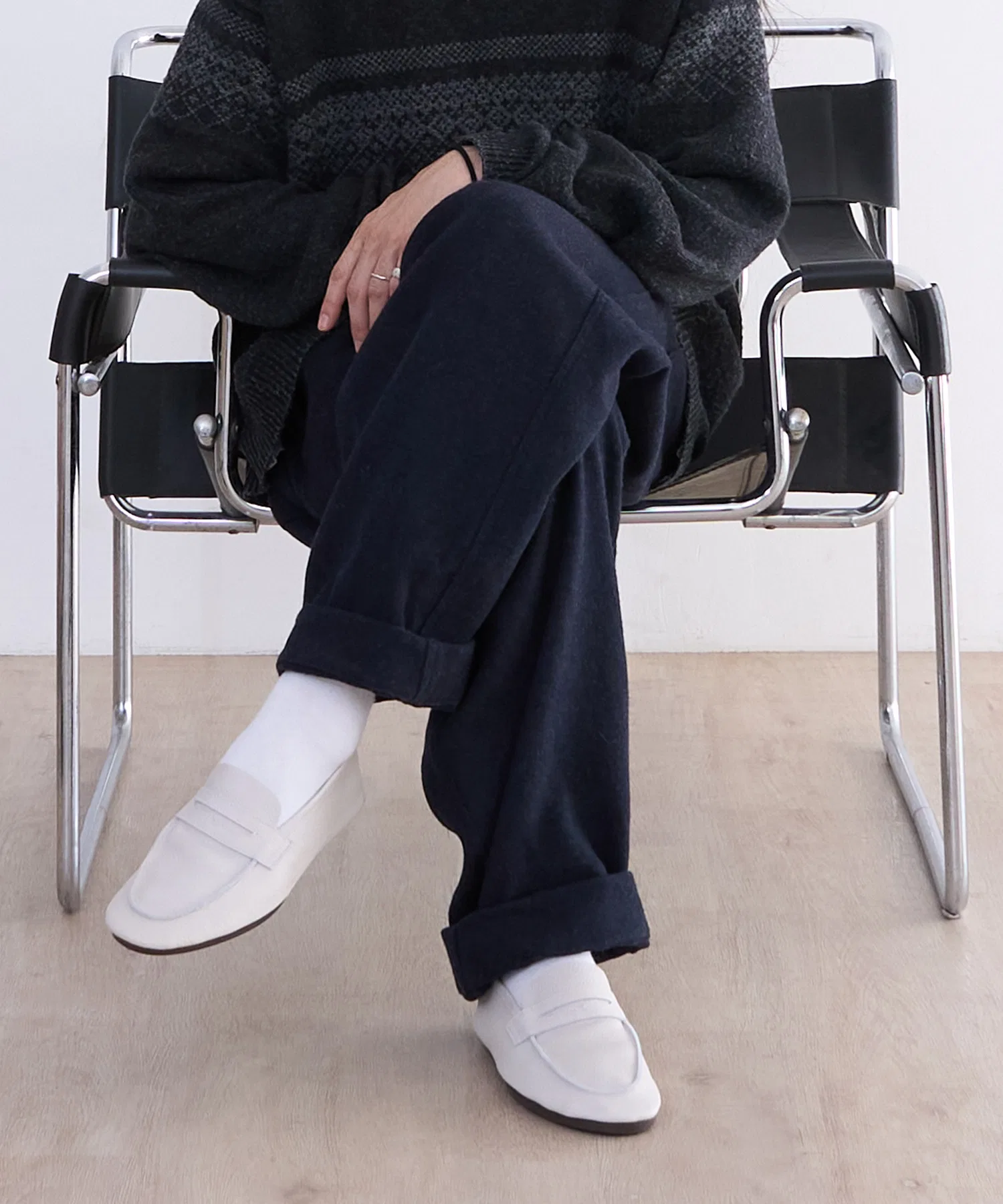 Унисекс лоферы из натуральной кожи Harikuta 新ハリローファー белые