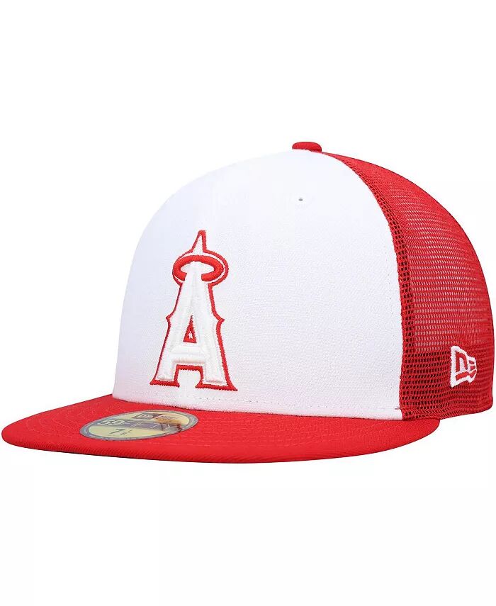 

Мужская белая, красная кепка Los Angeles Angels 2023 для тренировок на поле 59FIFTY New Era, белый