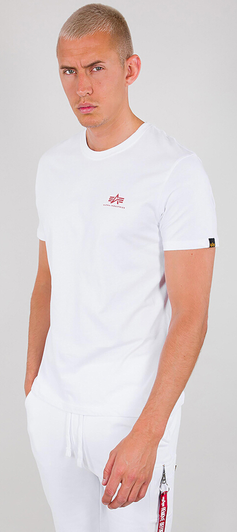 

Футболка Alpha Industries Backprint T-Shirt, цвет White/Red