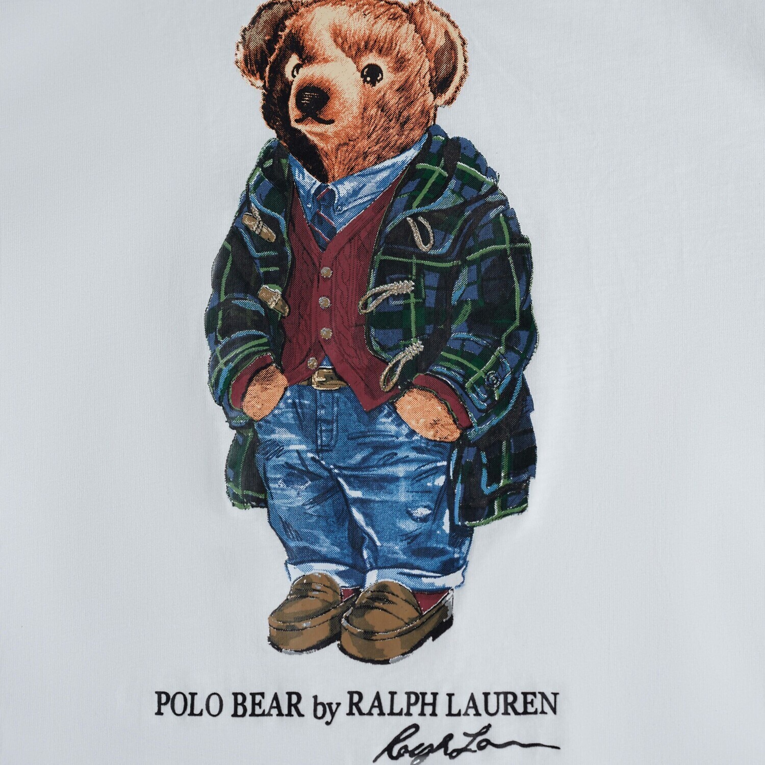 Футболка Polo Ralph Lauren Polo Bear, белый — фото 4