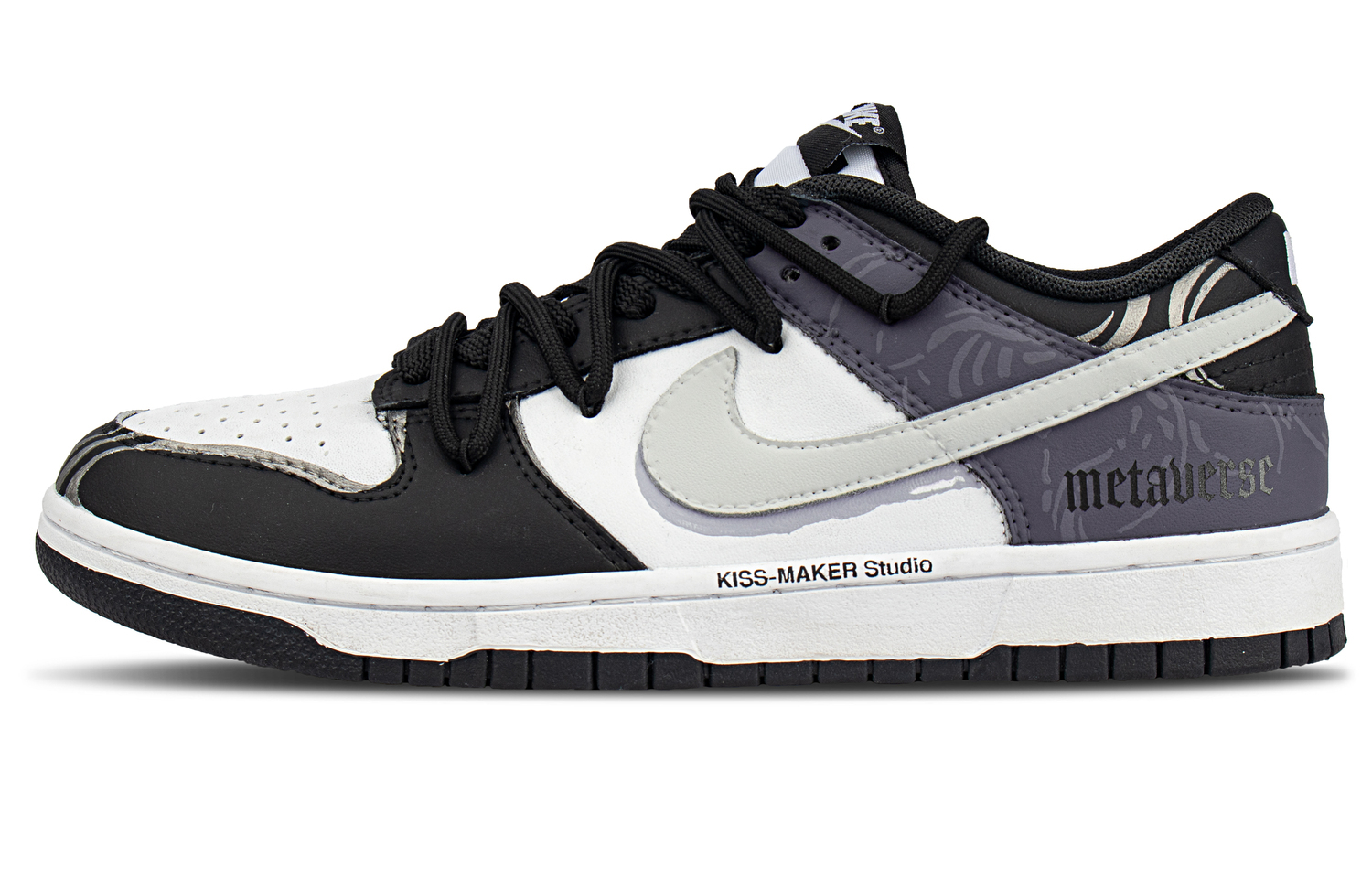 

Кроссовки для скейтборда низкие unisex black purple с технологией dunk coverage cushioning Nike, черный фиолетовый