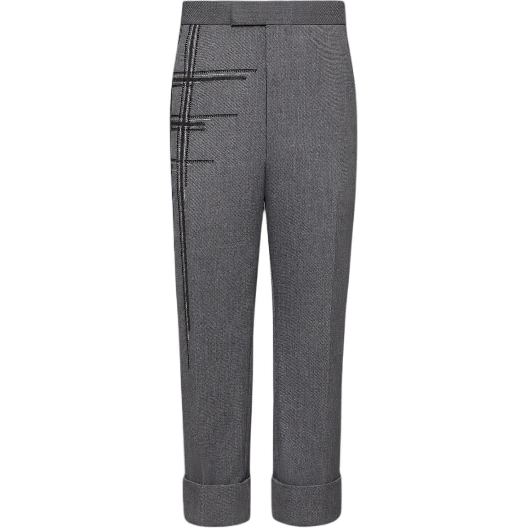 

Школьные брюки из шерсти THOM BROWNE, серый