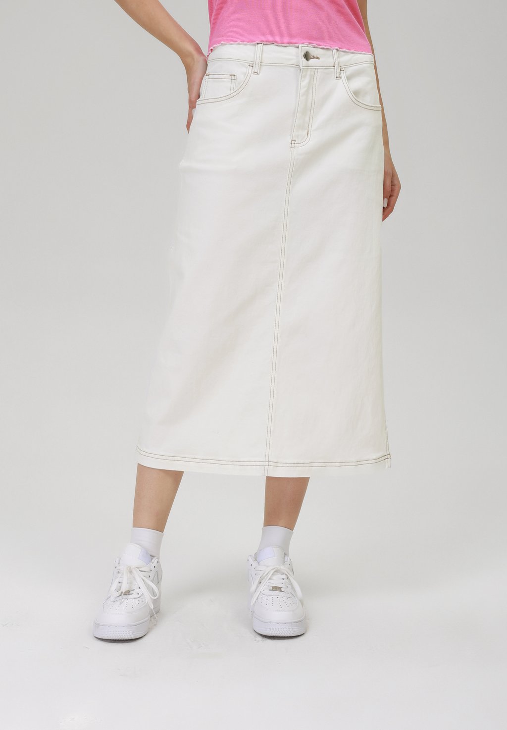 

Юбка-колокол Gonna di jeans Even&Odd, цвет Washed White