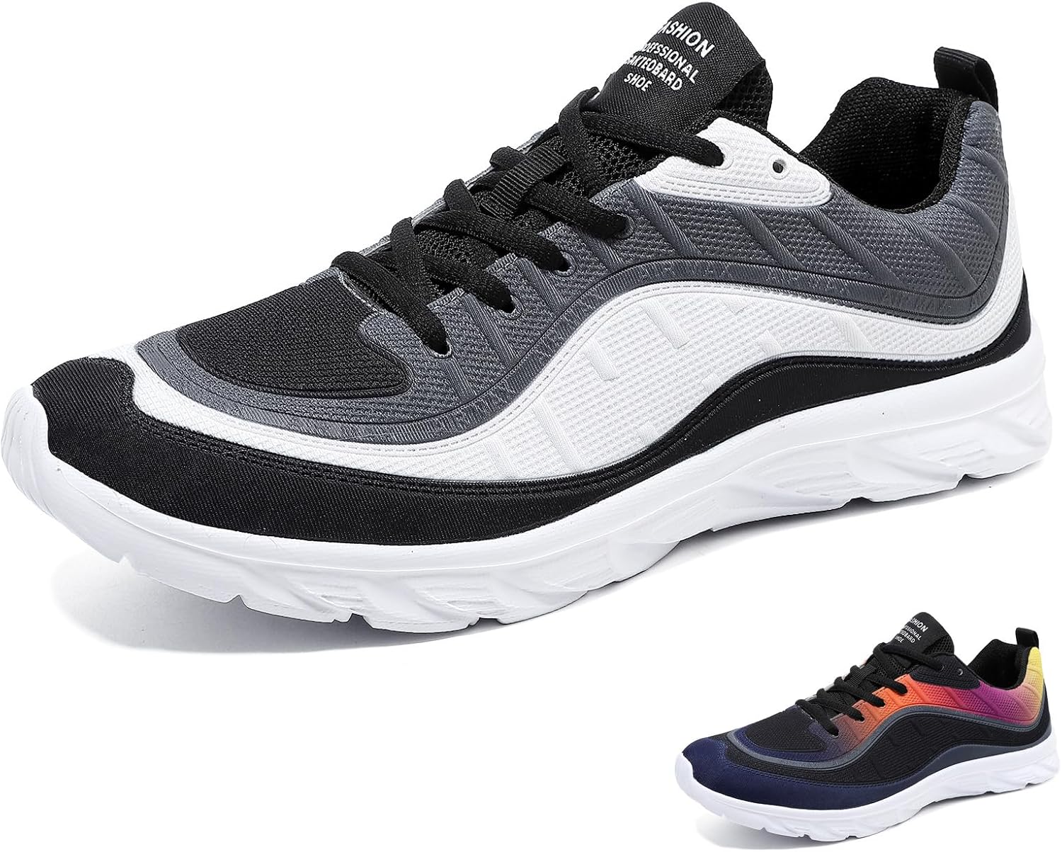 

Мужские кроссовки с сетчатым верхом на шнуровке, мягкой подошвой, модные, легкие, удобные, дышащие, противоскользящие, для ходьбы и бега, повседневные спортивные обувь для тенниса Wyuetra, белый