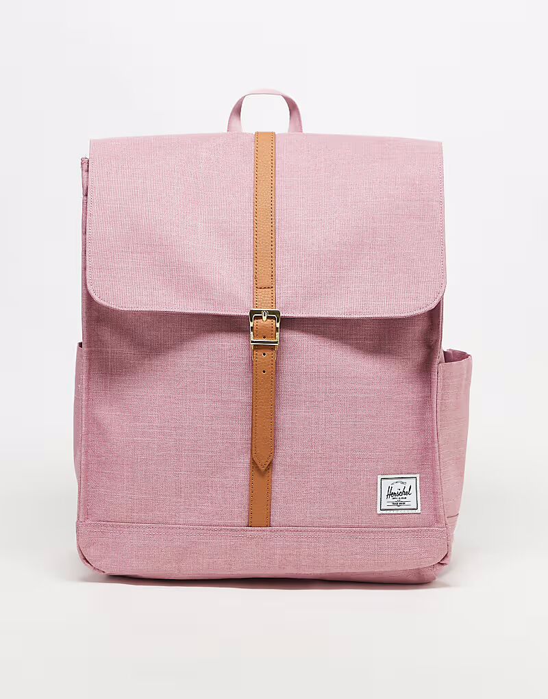 

Городской рюкзак Herschel Supply Co. в розовом цвете с бежевыми лямками