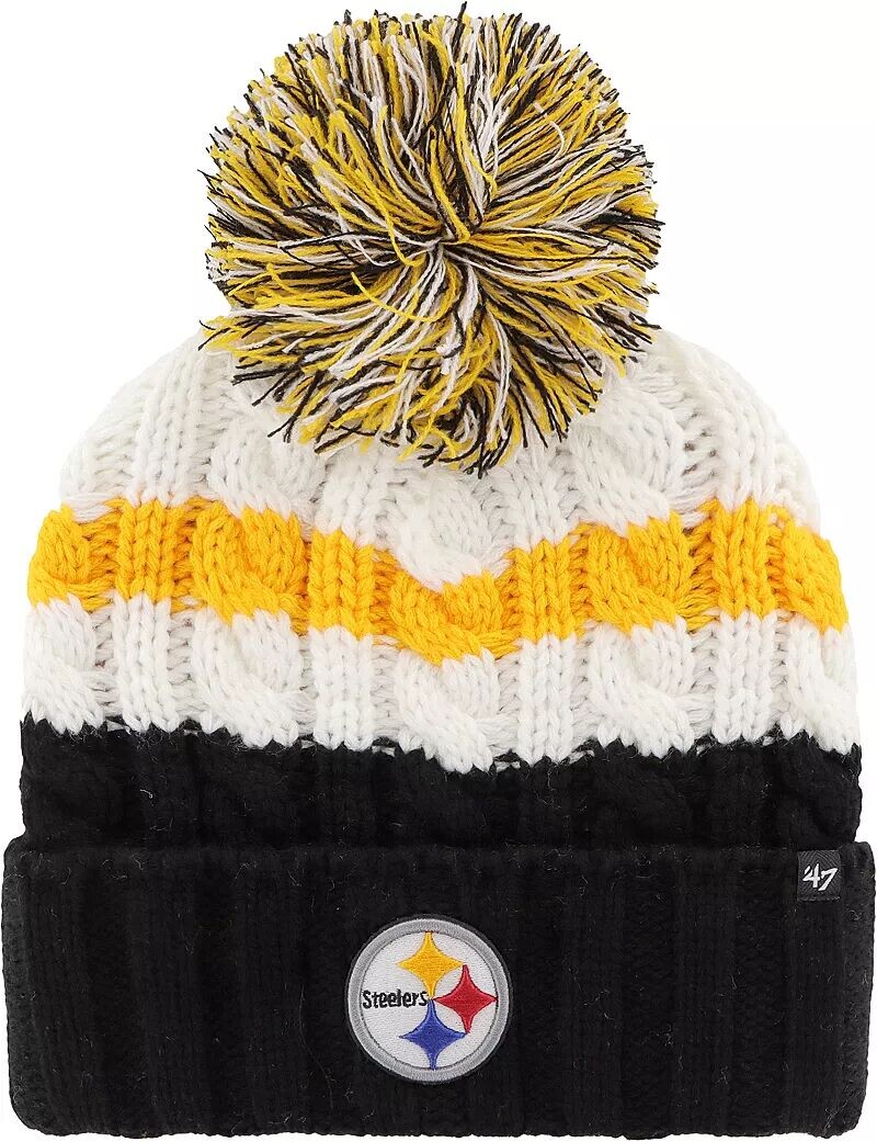 

Женская белая вязаная шапка Ashfield '47 Pittsburgh Steelers