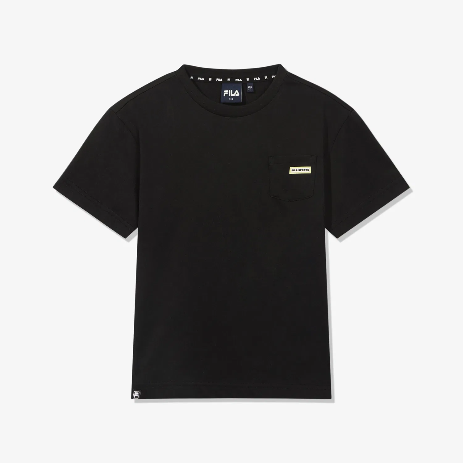 Детская футболка Essential Pocket Wappen чёрная от Fila Kids