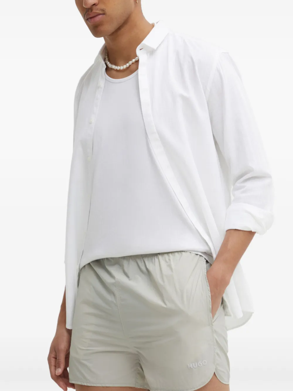 

Шорты с логотипом Hugo, серый