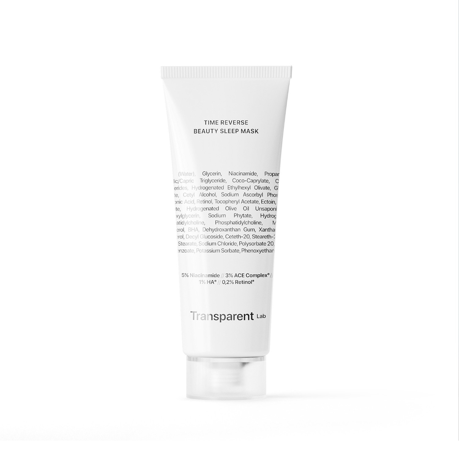 

Маска для лица time reverse beauty sleep mask Transparent Lab, объем 75 мл