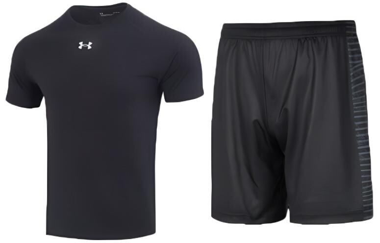 

Повседневный спортивный мужской спортивный костюм черный Under Armour, черный