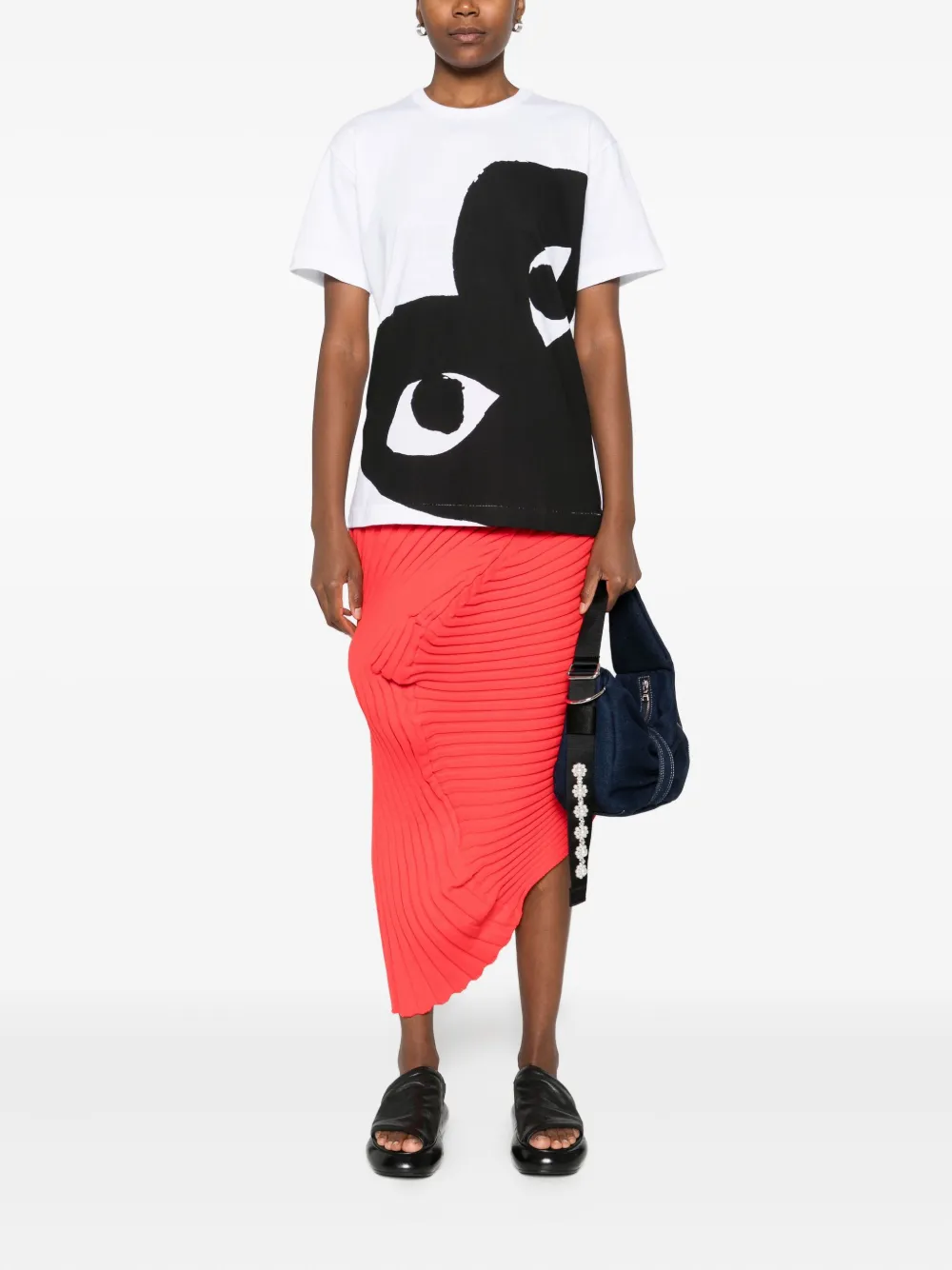 

Футболка с принтом Comme Des Garçons Play, белый