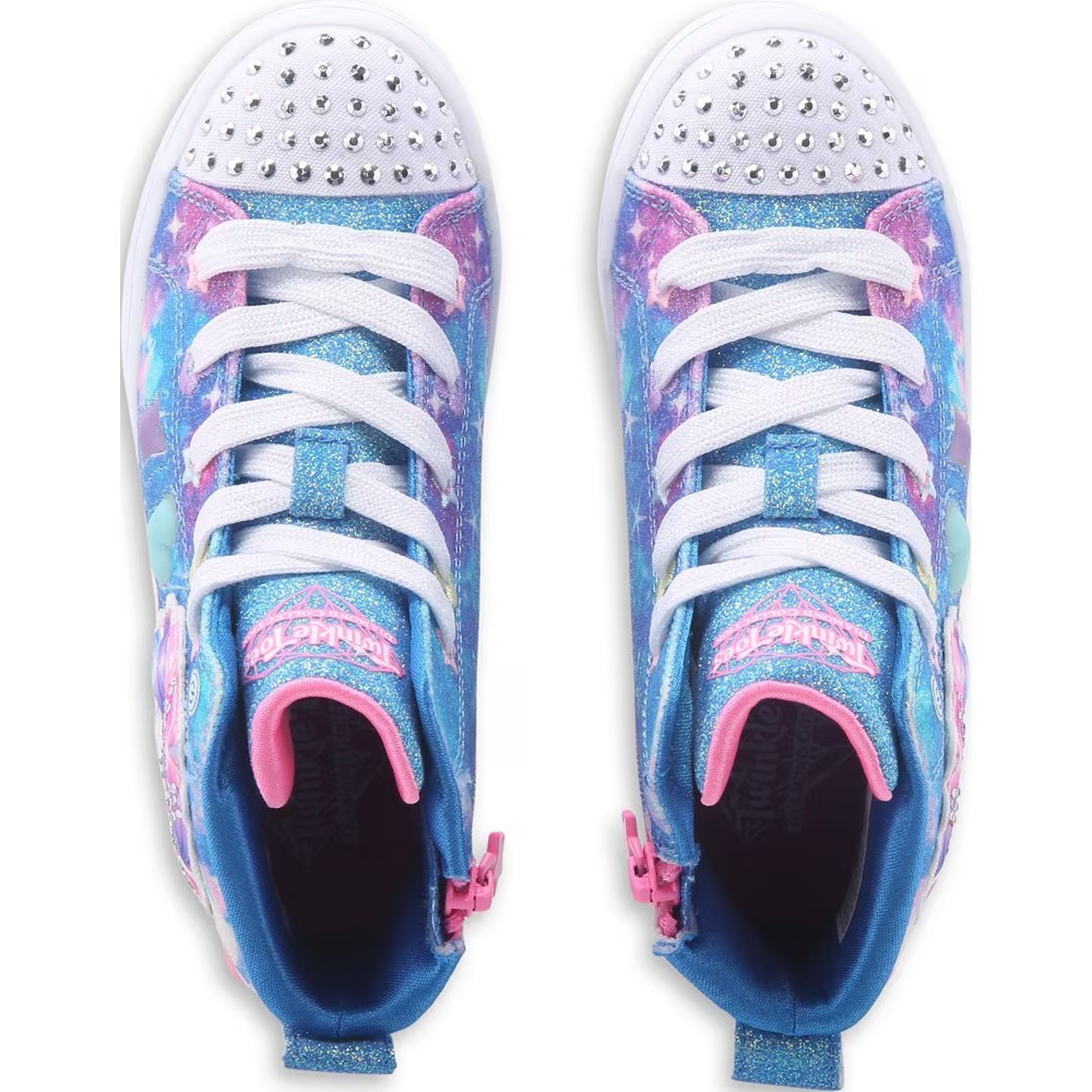 Мерцающие искры освещают кроссовки. Skechers, мультиколор — фото 4