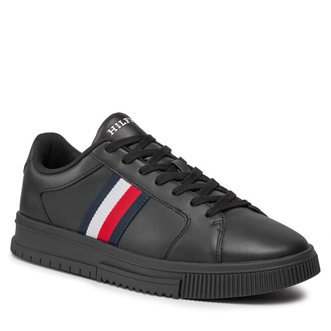 

Кроссовки Tommy Hilfiger SupercupLth Stripes, черный