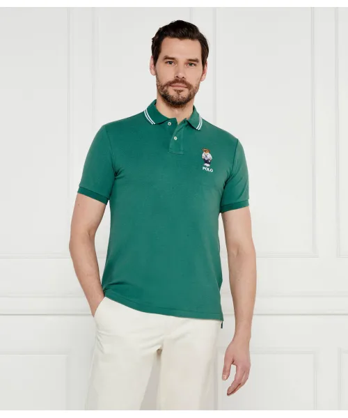 

Футболка поло Slim fit Polo Ralph Lauren, зеленый