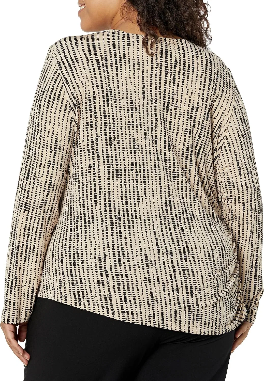 Блуза с принтом, длинный рукав, Calvin Klein, цвет semolina/black — фото 2