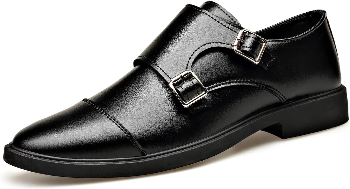 Лоферы с двумя ремешками из натуральной кожи, Black Hhhchpm
