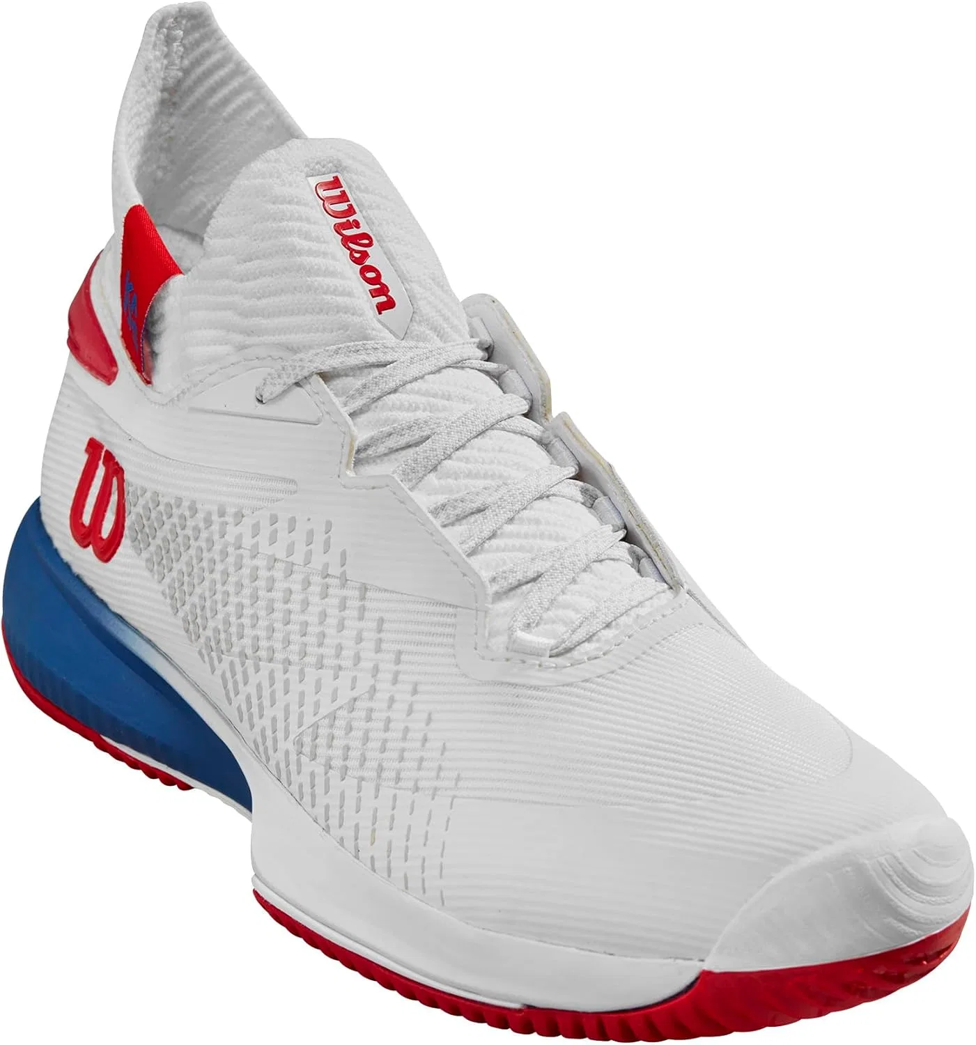 Кроссовки теннисные Wilson Kaos Rapide SFT, White/Déjà Vu Blue/Wilson Red