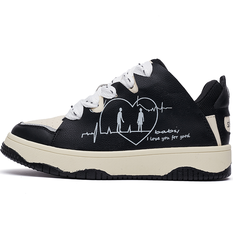 

TKDIDIDIDI Износостойкие и легкие мид-топ скейтборд кроссовки унисекс - черные, цвет Black