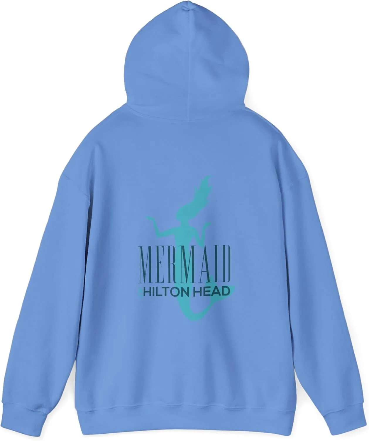 Толстовка с капюшоном Mermaid of Hilton Head Unisex Heavy Blend - уютная худи из хлопка и полиэстера с логотипом спереди и сзади GENERIC, синий — фото 3