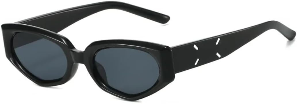 

Солнцезащитные очки с защитой от УФ-излучения UV400 | Линзы «кошачий глаз» с градиентом, в стиле панк | для женщин и мужчин, для занятий спортом на открытом воздухе и вождения DSVIGF, Black-black