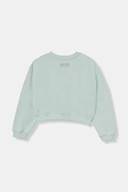 Худи свободный крой United Colors of Benetton, бирюзовый — фото 2