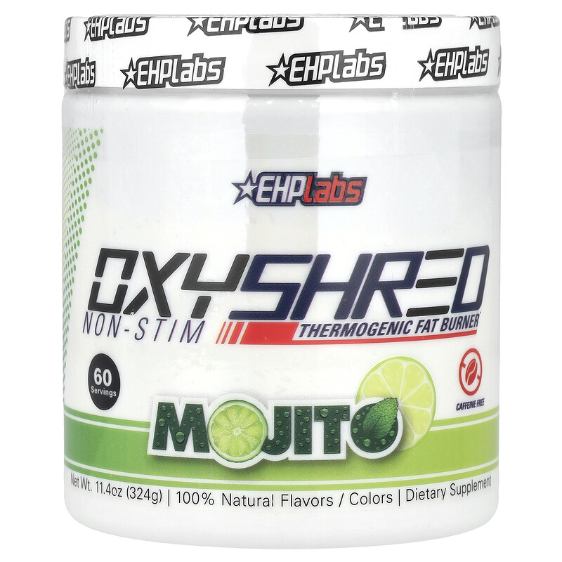 

EHPlabs, OxyShred Non-Stim, термогенное средство для сжигания жира, мохито, 324 г (11,4 унции)