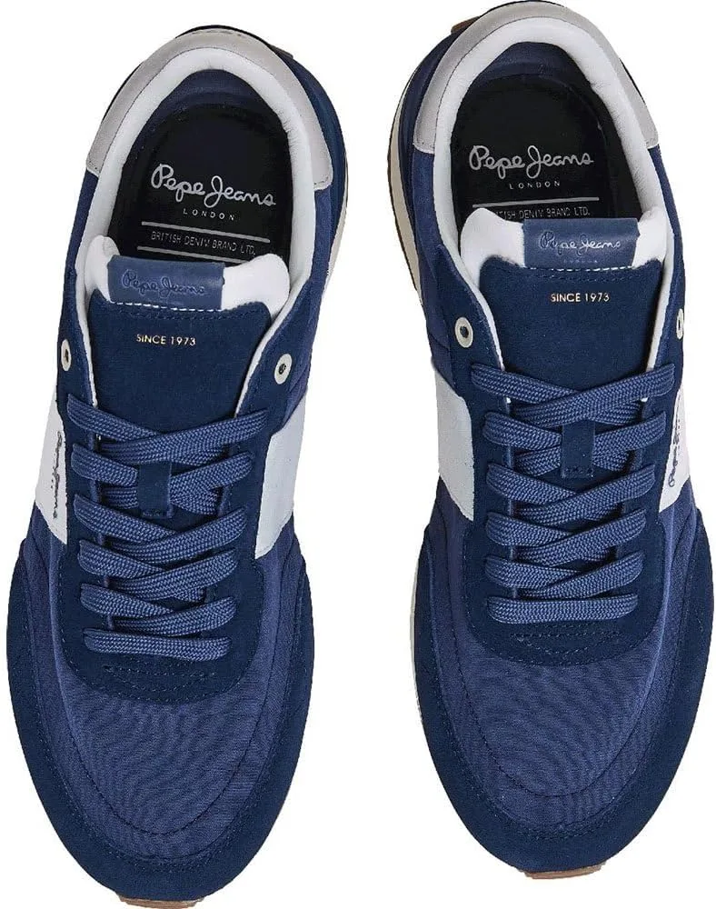 Кроссовки PEPE JEANS LONDON Buster Tape Trainers, темно-синий — фото 4
