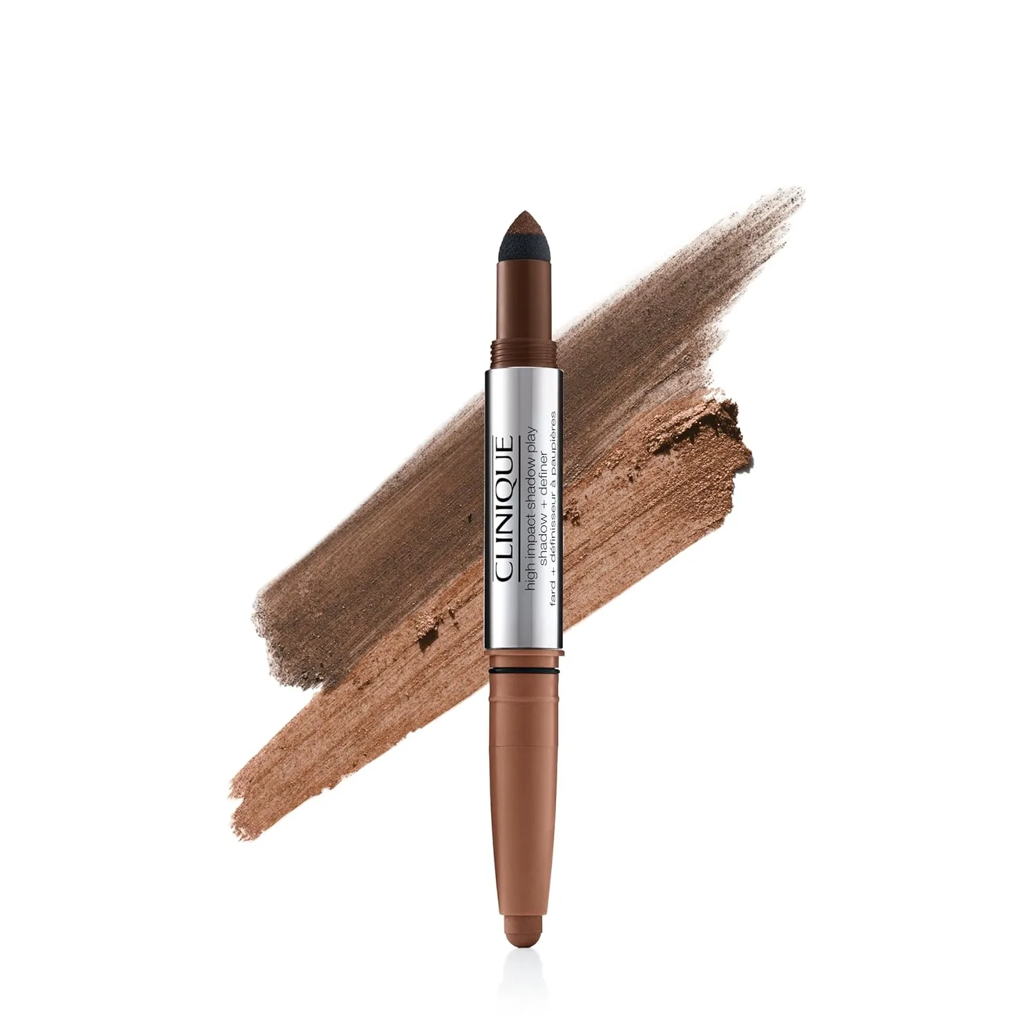 Clinique High Impact Shadow Play Тени + Подводка для глаз | Подводка + Тени для век | Не скатываются в складках века, водостойкие + Безопасны для чувствительной кожи вокруг глаз, 03 Rum And Cola