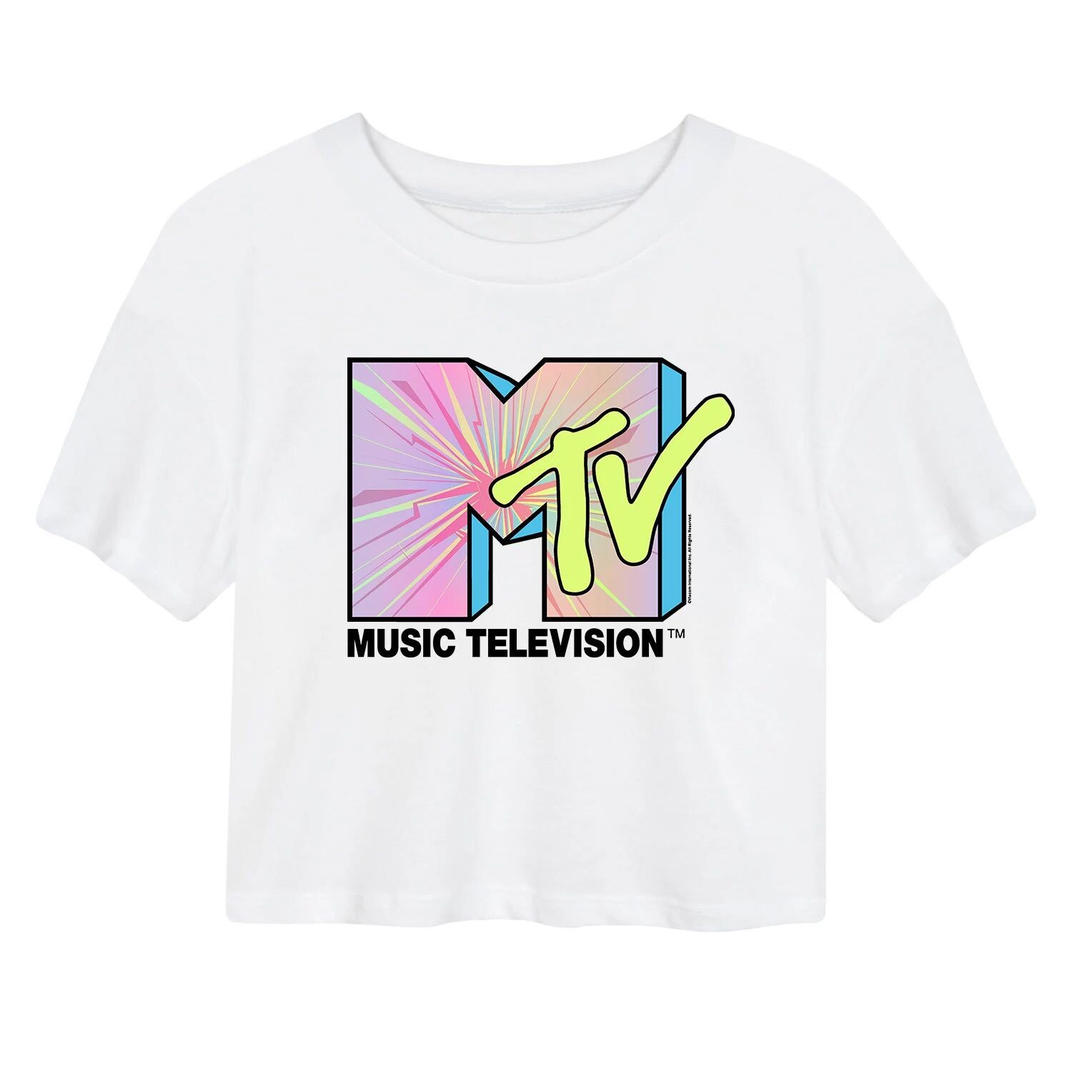 

Укороченная футболка MTV Club для юниоров Licensed Character, белый