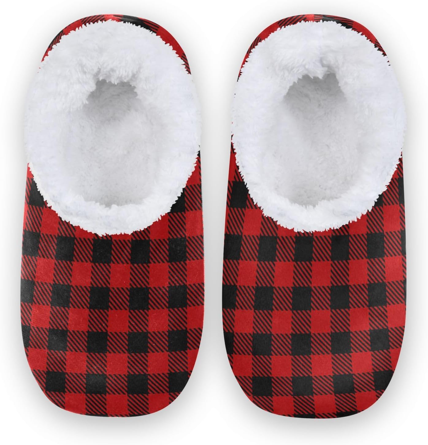 

Домашние тапочки DOMIKING Winter, пушистые, с нескользящей мягкой подошвой, уютные тапочки для дома, унисекс, для мужчин и женщин, красный