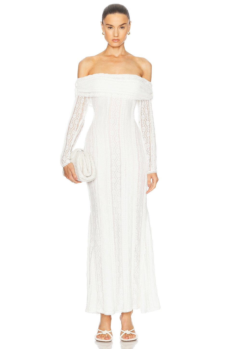 

Длинное платье Минервы Charo Ruiz Ibiza, цвет White Tannis