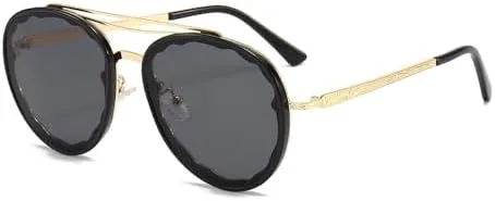 

Модные солнцезащитные очки 2027 года для женщин и мужчин, винтажные солнцезащитные очки с градиентным переходом цвета, защита от ультрафиолета UV400 MTZJH, Black