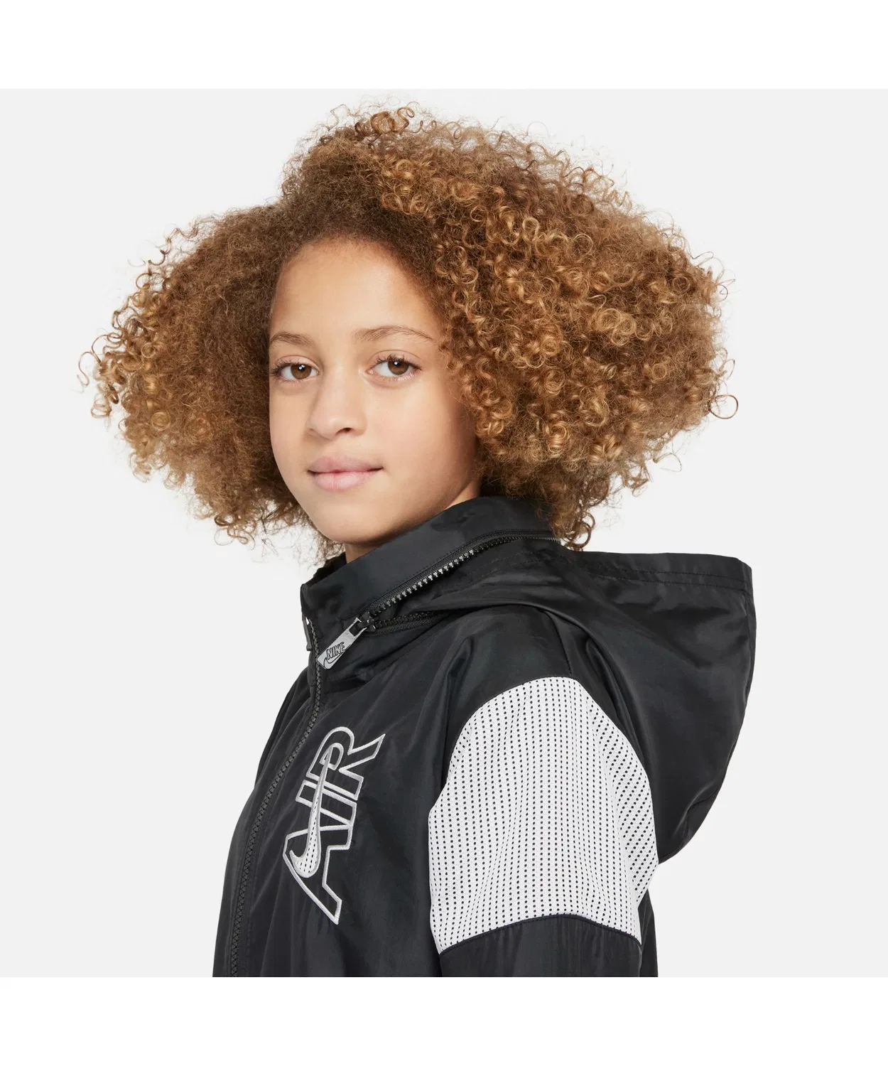 Куртка Nike Air Woven Hoodie для девочек, чёрная — фото 4